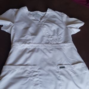 Greys anatomy scrubs white (top)